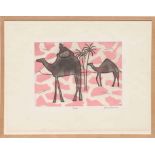JULIAN TREVELYAN 'Camels', 1972, etching and aquatint, handsigned in pencil, 59cm x 78cm,