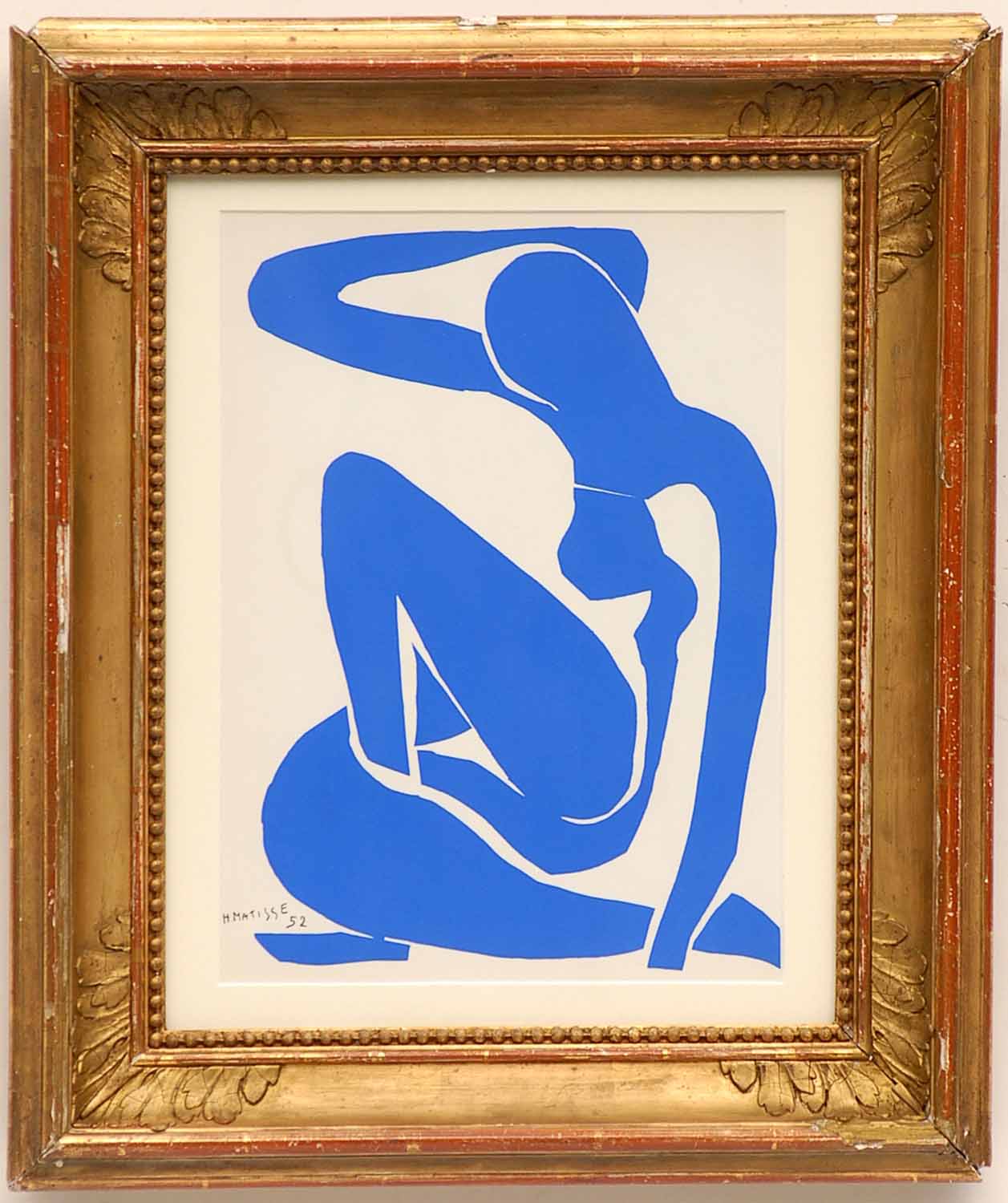 HENRI MATISSE 'Nu Bleu VI', original lithograph from the 1954 edition after the cut-outs,