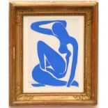 HENRI MATISSE 'Nu Bleu VI', original lithograph from the 1954 edition after the cut-outs,