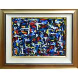 FRANCESCO RUSPOLI 'The Lost City', oil on canvas, signed and titled verso, 50cm x 60cm, framed.