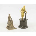 AN EARLY 19TH CENTURY GILT BRONZE OF SHAKESPEARE, by George Dudley,