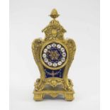 A FINE ORMOLU & JEWELLED SÈVRES MANTEL CLOCK, Le Roy & Fils, signed on movement, 39cm H.