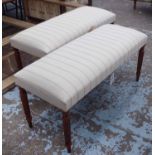 HALL SEATS, a pair, English country house style, 98cm x 40cm x 48cm.