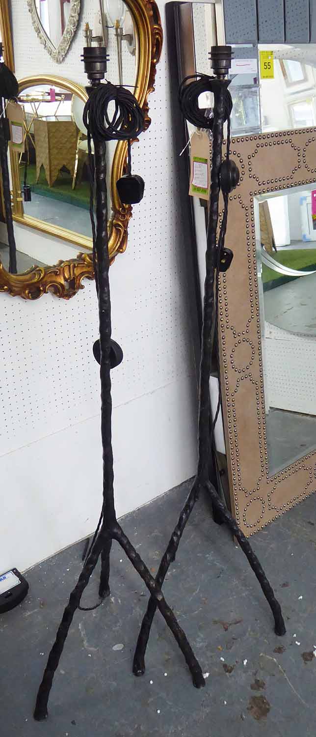 WILLIAM YEOWARD CARA FLOOR LAMPS, bronze finish, 141cm H.