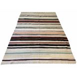 CONTEMPORARY KILIM, 295cm x 193cm, Paul Smith inspired.