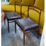 GUSTAV BAHUS MODEL 147 DINING CHAIRS, a set of six, by Alf Aarseth, 1960's rosewood, 80cm H.