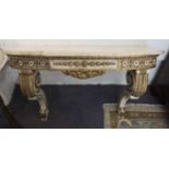 CONSOLE TABLES, a near pair,