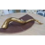 JONATHAN ADLER GIANT BRASS HORN, 85cm L.