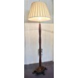 TURTLE STANDARD LAMP, French 1930's, Art Deco, glazed in a scumbled finish,