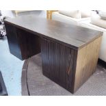 PEDESTAL DESK, contemporary continental design, Macassar finish, 175cm x 70cm x 76cm.