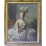 MANNER OF LOUIS MICHEL VAN LOO 'Marie Antoinette', oil on canvas, 125cm x 90cm, framed,