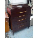 CHRISTOPHER GUY SILK CUT CHEST OF DRAWERS, 120cm H.