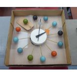 VITRA BALL CLOCK BY GEORGE NELSON, with box, 32cm Diam.