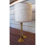 PORTA ROMANA DUCK FEET TABLE LAMP, with feathered shade, 78cm H.