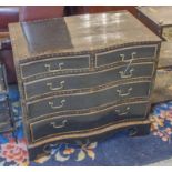 CHEST, George III design, black lacquered and gilt decorated,