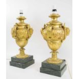 ANTIQUE ORMULU TABLE LAMPS,