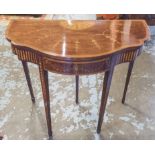 CARD TABLE, late 19th century, George III style, mahogany and satinwood inlay,
