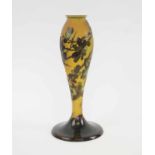EMILLE GALLE (1846-1904), peaches Cameo glass lamp base, circa 1920, signed Galle.