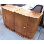 BEDSIDE CABINETS, a pair, French Art Deco with burr maple veneer, 53cm x 38cm x 61cm H.