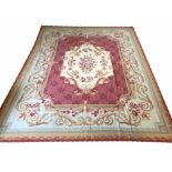 AUBUSSON SAVONNERIE DESIGN CARPET, 292cm x 231cm.