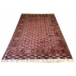 TURKMAN BOKARA CARPET, 285cm x 180cm,