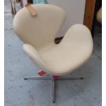 FRITZ HANSEN SWAN CHAIR BY ARNE JACOBSEN, 75cm H.