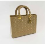 CHRISTIAN DIOR LARGE LADY DIOR BAG,