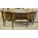 SIDEBOARD, Regency mahogany, of substantial proportions,