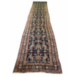 ANTIQUE NORTH WEST PERSIAN RUNNER, 485cm x 96cm,