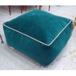 FLOOR CUSHION, velvet with piped detail, 62cm x 62cm x 36cm H.