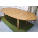 CARL HANSEN & SON CH338 DINING TABLE, by Hans Wegner, extendable with three leaves,