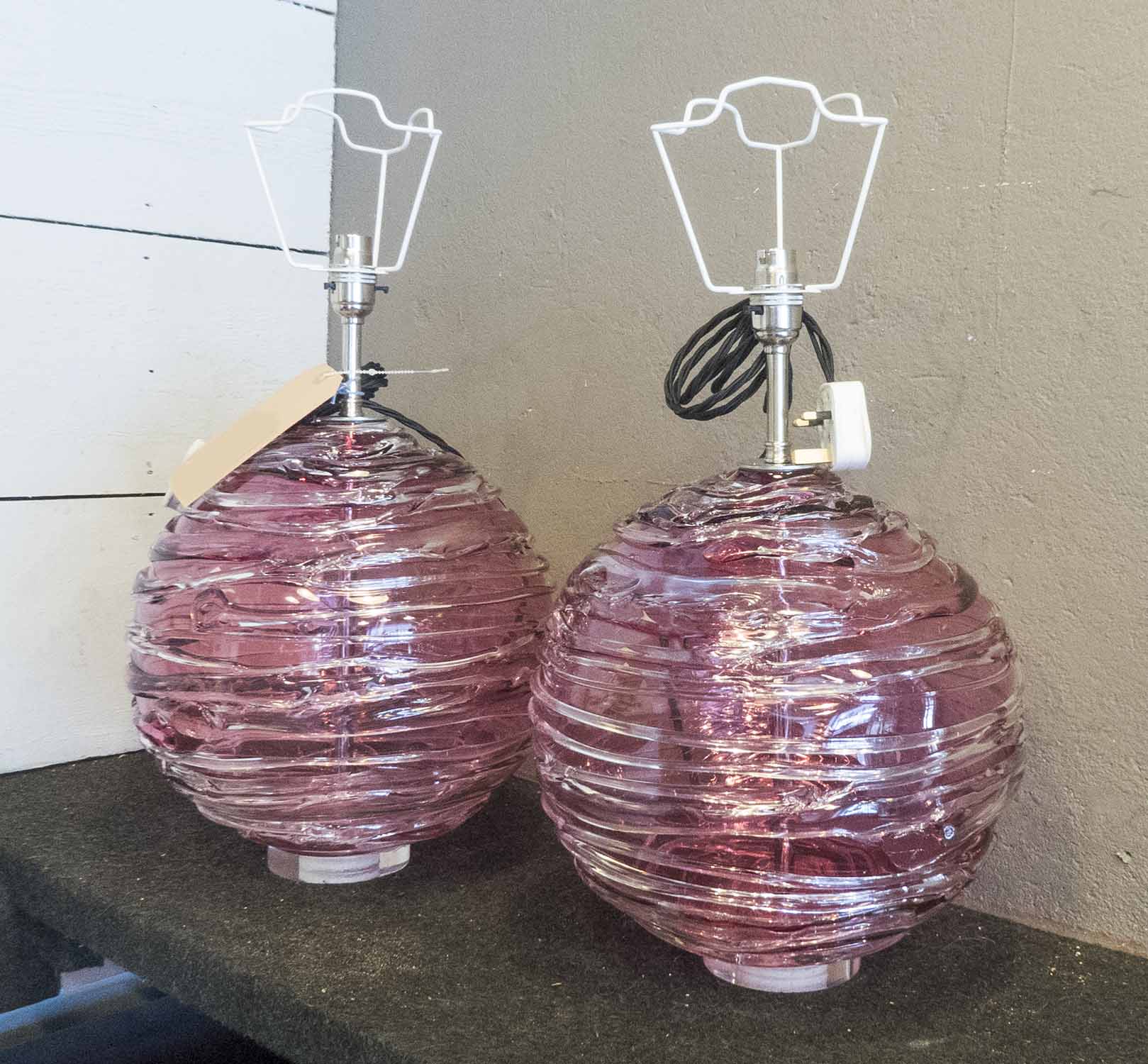 WILLIAM YEOWARD NERYS TABLE LAMPS, a pair, gold ruby finish, 55cm H.