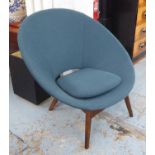 WEST ELM LOUNGE CHAIRS, a pair, 90cm H.