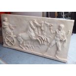 REPRODUCTION ELGIN MARBLE PIECE, assimilated marble finish, 142cm x 73cm.