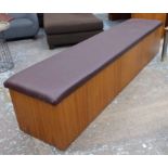 DINING BENCHES, a pair, bespoke design, 240cm L.