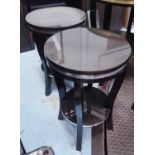 JUSTIN VAN BREDA SMALL LEGACY MONROE TABLES, a pair, 65cm H.