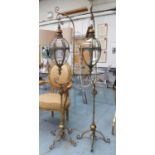 ORANGERY LANTERNS ON STANDS, a pair, French provincial inspired, 64cm H.