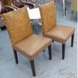 DINING CHAIRS IN FORTUNY FABRIC DINING CHAIRS, a set of eight, 100cm H.