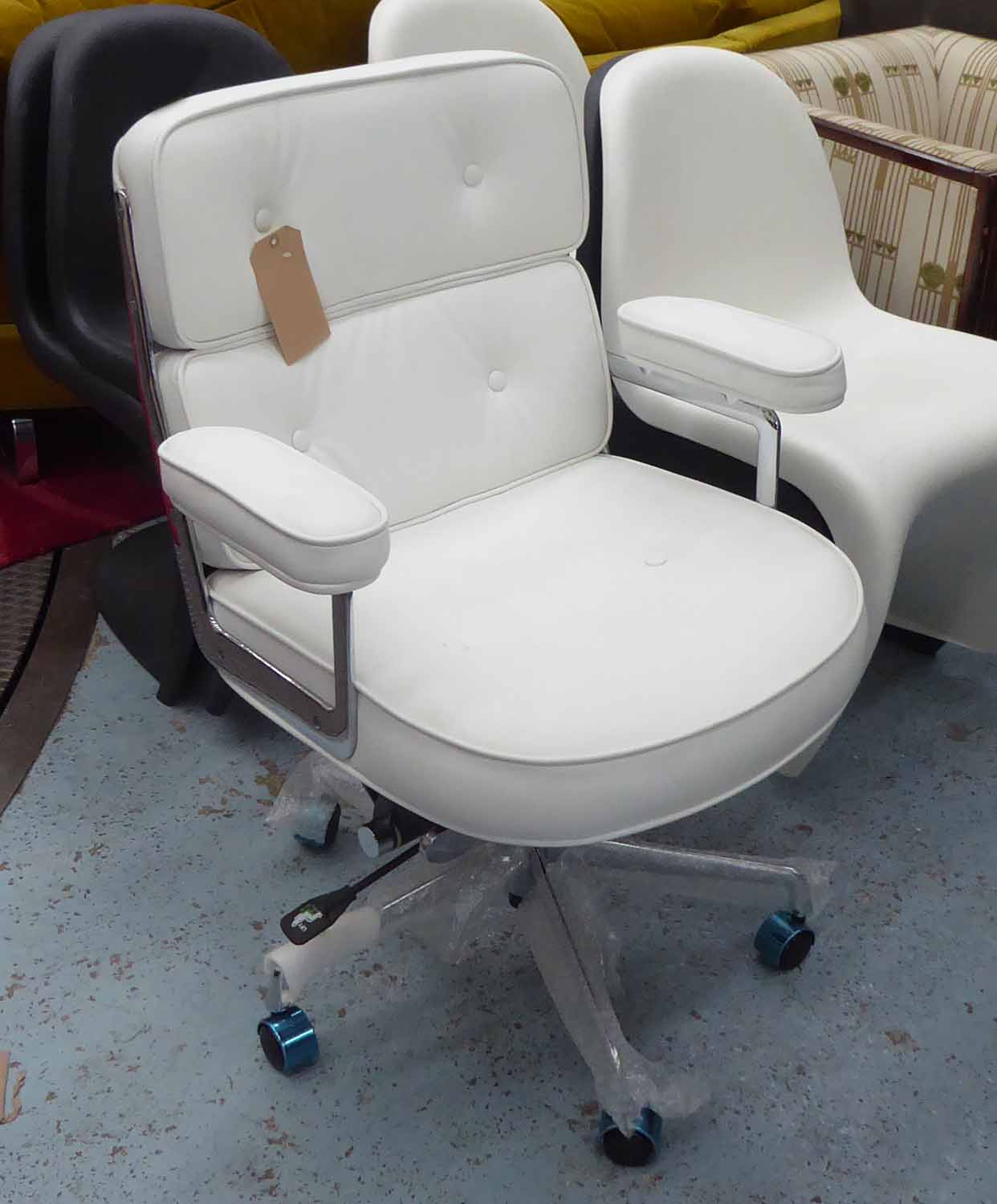 AFTER CHARLES & RAY EAMES, Lobby style desk chair, 93cm H.