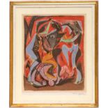 ANDRE MASSON 'Orpheus', lithograph 1972, stamped signature, 62cm x 49cm, framed and glazed.