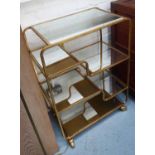 COCKTAIL TROLLEY, 1960's French style, 35.5cm D x 65cm W x 90cm H.