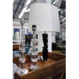 BEST & LLOYD TABLE LAMPS, a mixed set of two, 70cm at tallest.