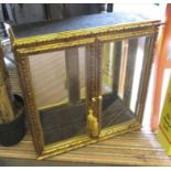 GLAZED DISPLAY CABINET, in a gilded finish, 54cm x 14cm x 56cm H.
