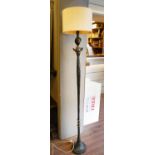 AFTER ALBERTO GIACOMETTI, Tete De Femme style floor lamp, with shade, 167cm H.