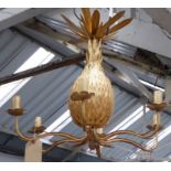 PINEAPPLE CHANDELIER, 1950's French inspired, 60cm Drop (minus chain).