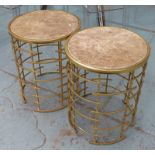 SIDE TABLES, a pair, 1960's French style, 55cm H.