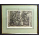 AFTER WILLIAM HOGARTH 'A Harlot's Progress', the complete set of six engravings, 25cm x 36cm each,