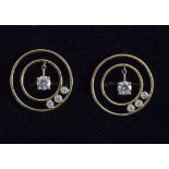 A PAIR OF DIAMOND EARRINGS,