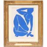 HENRI MATISSE 'Nu Bleu IX', original lithograph after the cut outs, 1954 edition printed by Mourlot,