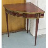 BOWFRONT CORNER TABLE,
